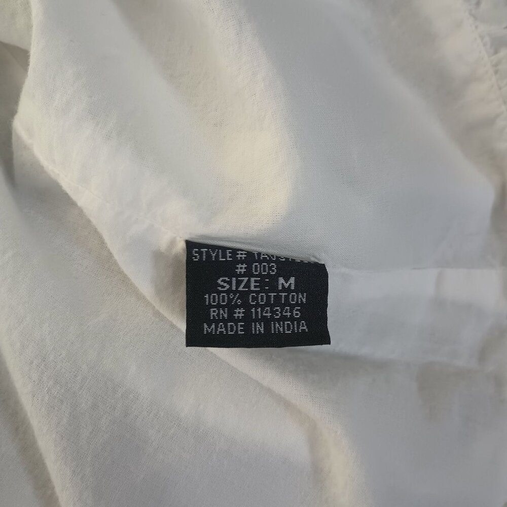 Sele White Bubble Skirt Size M A Line Pleated Zip - Picture 9 of 9